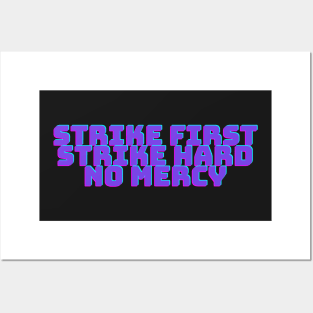strike hard strike first no mercy cobra kai 5 Posters and Art